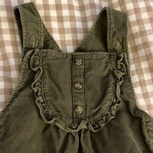 Carter's Olive Green Corduroy Pinafore Dress size 24 months
